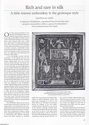 Seller image for A Little-Known Embroidery at Waddesdon in the Grotesque Style. An original article from Apollo, International Magazine of the Arts, 1994. for sale by Cosmo Books