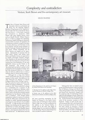 Seller image for Venturi, Scott Brown and the Contemporary Art Museum: Complexity and Contradiction. An original article from Apollo, International Magazine of the Arts, 1991. for sale by Cosmo Books