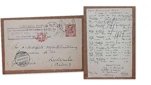 Postkarte / Ganzsache des Virgilio Ducceschi, Instituto Fisiologico Universita Roma an A. Bielefe...