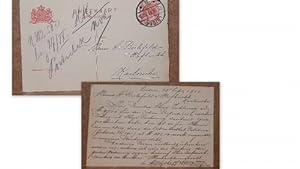 Postkarte / Ganzsache des Albertus Willem Sijthoff an A. Bielefeld's Hofbuchhandlung, Karlsruhe (...
