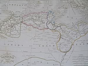 North Africa Barbary Coast Morocco Algeria Tunis Tripoli 1846 Thierry map