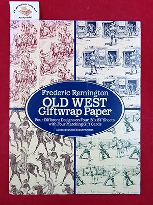 Frederic Remington Old West Giftwrap paper. Four different designs on four 18x24 sheets with four...