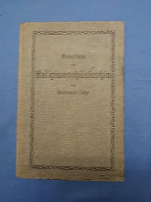 Bild des Verkufers fr Grundzge der Religionsphilosophie. Diktate aus den Vorlesungen. zum Verkauf von Antiquariat BehnkeBuch