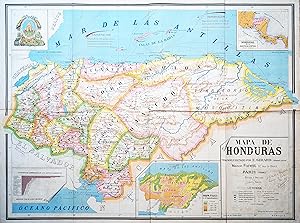 Bild des Verkufers fr Mapa de Honduras" - Honduras / Central America Amerika Amerique zum Verkauf von Antiquariat Steffen Vlkel GmbH