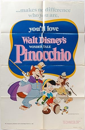 Imagen del vendedor de [Movie Poster]: Walt Disney's Pinocchio a la venta por Between the Covers-Rare Books, Inc. ABAA