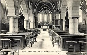 Ansichtskarte / Postkarte Dampierre-Yvelines, Innenraum der Kirche