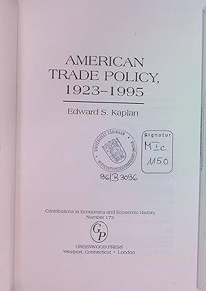 Bild des Verkufers fr American Trade Policy, 1923-1995 zum Verkauf von books4less (Versandantiquariat Petra Gros GmbH & Co. KG)
