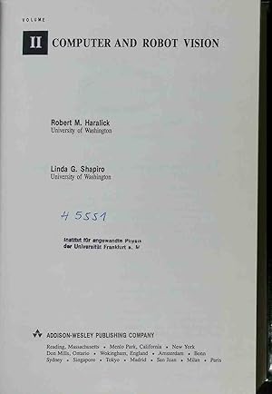 Immagine del venditore per Computer and Robot Vision: VOLUME II. venduto da books4less (Versandantiquariat Petra Gros GmbH & Co. KG)