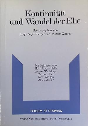 Bild des Verkufers fr Sechs Thesen zur Ehe - in: Kontinuitt und Wandel der Ehe. Forum St. Stephan ; Bd. 7 zum Verkauf von books4less (Versandantiquariat Petra Gros GmbH & Co. KG)