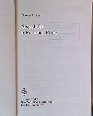 Seller image for Search for a Rational Ethic. for sale by books4less (Versandantiquariat Petra Gros GmbH & Co. KG)