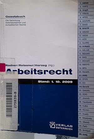 Bild des Verkufers fr Arbeitsrecht. Stand: 1 Oktober 2009 zum Verkauf von books4less (Versandantiquariat Petra Gros GmbH & Co. KG)