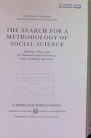 Bild des Verkufers fr The Search for a Methodology of Social Science: Boston Studies in the Philosophy of Science, Band 92. zum Verkauf von books4less (Versandantiquariat Petra Gros GmbH & Co. KG)