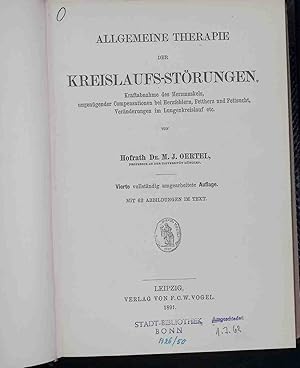 Imagen del vendedor de Allgemeine Therapie der Kreislaufs-Strungen: Kraftabnahme des Herzmuskels, ungengender Compensationen bei Herzfehlern, Fettherz und Fettsucht, Vernderungen im Lungenkreislauf, etc. BAND 4. a la venta por books4less (Versandantiquariat Petra Gros GmbH & Co. KG)