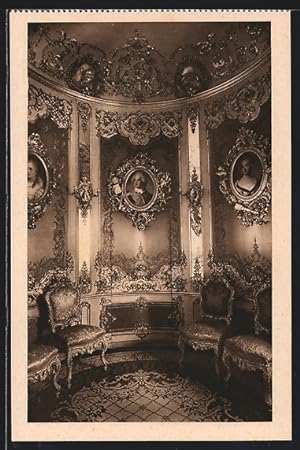 Bild des Verkufers fr Ansichtskarte Knigsschloss Linderhof, Silber-Kabinett, Innenansicht zum Verkauf von Bartko-Reher