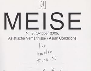 Bild des Verkufers fr MEISE Nr. 3, Oktober 2005. Asiatische Verhltnisse / Asian Conditions. [ signiert ] zum Verkauf von Fundus-Online GbR Borkert Schwarz Zerfa