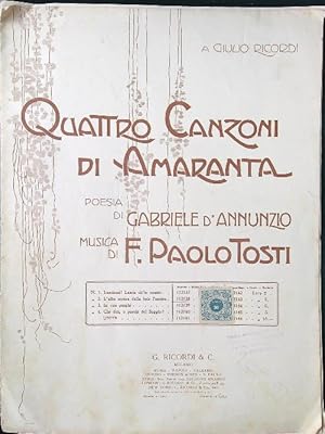 Quattro canzoni di Amaranta