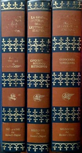 Bild des Verkufers fr La grande antologia della letteratura italiana. 3 Volumi zum Verkauf von Librodifaccia