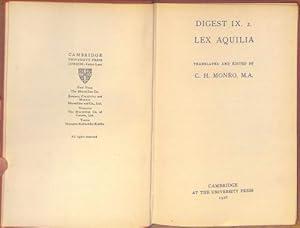 Seller image for Digest IX. 2. Lex Aquilia for sale by WeBuyBooks