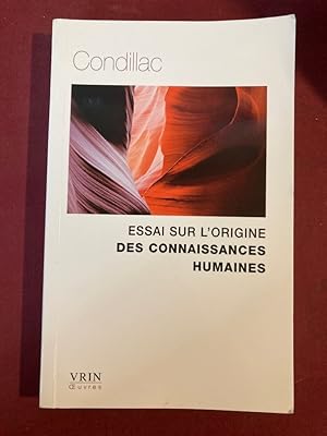 Bild des Verkufers fr Essai sur l'Origine des Connaissances Humaines. dition critique, introduction et notes par Jean-Claude Pariente et Martine Pcharman zum Verkauf von Plurabelle Books Ltd