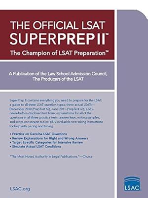 Image du vendeur pour The Official LSAT Superprep II: The Champion of LSAT Prep mis en vente par WeBuyBooks