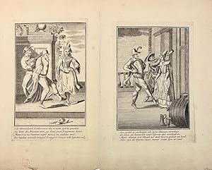 Antique prints, etching and engraving | Vastenavond / Shrove Tuesday, published ca. 1720, 2 pp.