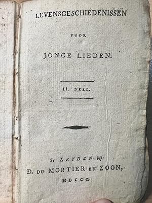 Schoolbook, Rare 1800 | Levensgeschiedenissen voor jonge lieden, Deel II Hugo de Groot, D. Du Mor...