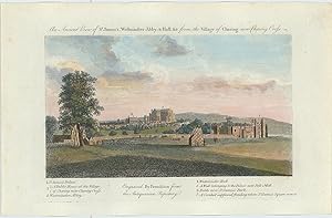 An Ancient View of St. James's, Westminster abbey, & Hall, &c. from the Village of Charing now Ch...