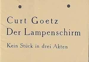 Immagine del venditore per Programmheft Curt Goetz DER LAMPENSCHIRM Spielzeit 1987 / 88 Heft 8 venduto da Programmhefte24 Schauspiel und Musiktheater der letzten 150 Jahre