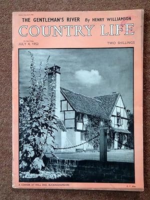 Seller image for Country Life Magazine No 2894. 1952, July 4th. Miss Jenifer Palmer. Davenport House Shropshire pt 2, Verreaux's Eagle in Kenya, Marble Arch London, Funeral Hatchments, Porcupine in Canada, The River Taw, Property ads include Byrkley Lodge and Nedwood House Estates, Churchfield House Hawthorne Hill, Thedden Grange Alton, Stourton Hall Estate, Payables Farm Woodcote, for sale by Tony Hutchinson