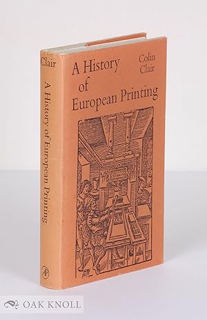 Seller image for HISTORY OF EUROPEAN PRINTING.|A for sale by Oak Knoll Books, ABAA, ILAB