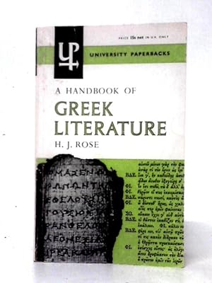 Seller image for A Handbook Of Greek Literature: From Homer To The Age Of Lucian. for sale by World of Rare Books