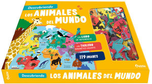 DESCUBRIENDO LOS ANIMALES DEL MUNDO (LIBRO + TABLERO MAGNÉTICO + 119 IMANES)