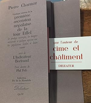 Seller image for La premire ascension npalaise de la Tour Eiffel Suivi de L'indicateur Bertrand for sale by LA NUIT DES ROIS