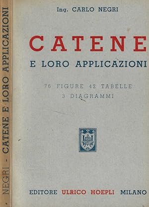 Bild des Verkufers fr Catene e loro applicazioni zum Verkauf von Biblioteca di Babele