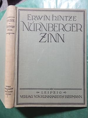 Bild des Verkufers fr Nrnberger Zinn zum Verkauf von Buchantiquariat Uwe Sticht, Einzelunter.