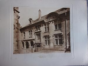 Planche 1910 BOURGES HOTEL LALLEMANT FACADE PRINCIPALE HOTELS ET MAISONS XV ET XVIème siècle