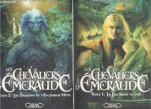 Image du vendeur pour Les chevaliers d'emeraude -2 volumes : tome 1 le feu dans le ciel + tome 2 les dragons de l'empereur noir mis en vente par Le-Livre