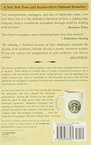 Seller image for Pour Your Heart Into It: How Starbucks Built a Company One Cup at a Time for sale by ZBK Books