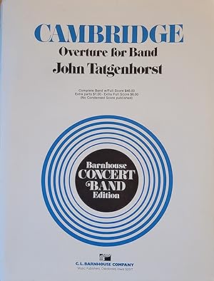Immagine del venditore per Cambridge Overture for Band - Full Score venduto da Moneyblows Books & Music