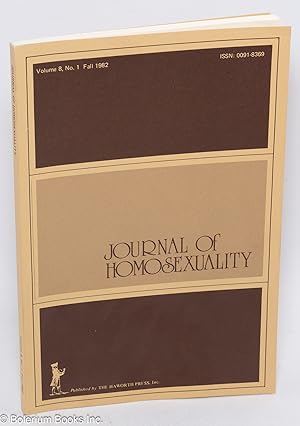 Seller image for Journal of Homosexuality: Vol. 8. No. 1, Fall 1982 for sale by Bolerium Books Inc.