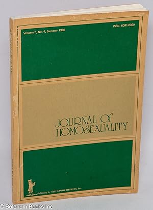 Seller image for Journal of Homosexuality: vol. 5, #4, Summer 1980 for sale by Bolerium Books Inc.