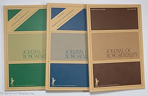 Bild des Verkufers fr Journal of Homosexuality; vol. 7, Nos. 1, 2/3 & 4 [four issues in three volumes] zum Verkauf von Bolerium Books Inc.