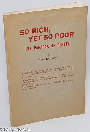 So rich, yet so poor; the paradox of plenty