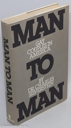 Seller image for Man to Man: gay couples in America for sale by Bolerium Books Inc.