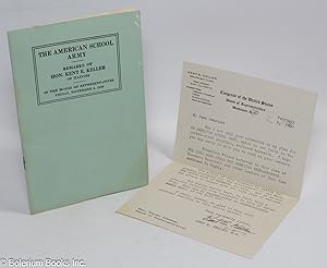 Seller image for The American School Army. Remarks of Hon. Kent E. Keller of Illinois in the House of Representatives, Friday, November 3, 1939 for sale by Bolerium Books Inc.