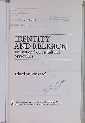 Seller image for Identity and Religion: International, Cross-Cultural Approaches for sale by books4less (Versandantiquariat Petra Gros GmbH & Co. KG)