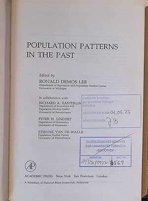 Seller image for Population Patterns in the Past. for sale by books4less (Versandantiquariat Petra Gros GmbH & Co. KG)