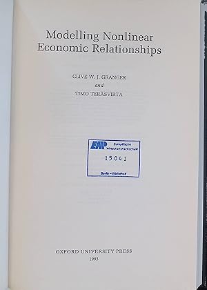 Image du vendeur pour Modelling Non-linear Economic Relationships mis en vente par books4less (Versandantiquariat Petra Gros GmbH & Co. KG)