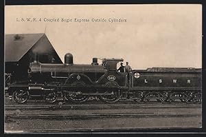 Postcard LSWR 4 Coupled Bogie Express Outside Cylinders, No. 585