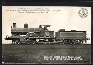 Postcard Compound Eypress Engine Jeanie Deans, englische Eisenbahn